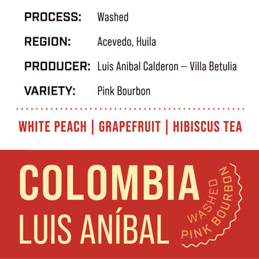 Colombia Luis Aníbal Calderón — Pink Bourbon | Washed