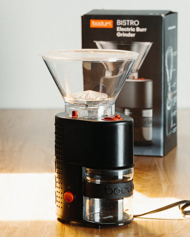 BODUM BISTRO ELECTRIC BURR GRINDER - Dessert Oasis Coffee Roasters
