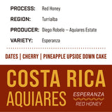 Costa Rica Aquiares Estate — Esperanza | Red Honey - Dessert Oasis Coffee Roasters