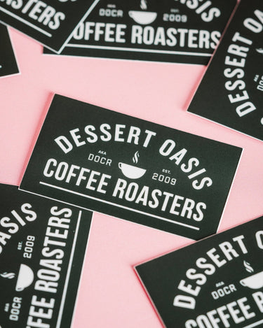 DOCR Forest Green Logo Sticker - Dessert Oasis Coffee Roasters
