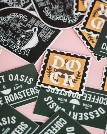 Essential DOCR Sticker Pack - Dessert Oasis Coffee Roasters