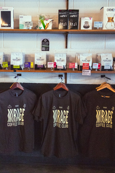 Mirage Coffee Club t-shirt - Dessert Oasis Coffee Roasters