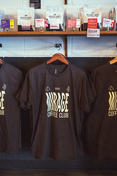Mirage Coffee Club t-shirt - Dessert Oasis Coffee Roasters