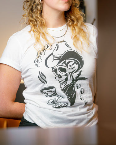 SKELETON COWBOY TEE - Dessert Oasis Coffee Roasters