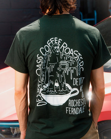 Swamp Monster Pocket T-Shirt - Dessert Oasis Coffee Roasters