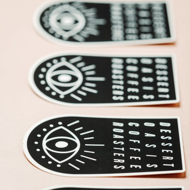 DOCR Evil Eye Sticker - Dessert Oasis Coffee Roasters