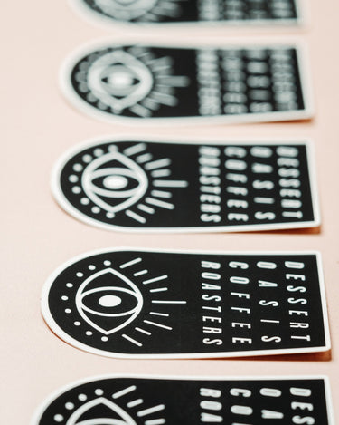 DOCR Evil Eye Sticker - Dessert Oasis Coffee Roasters