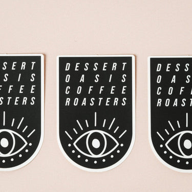 DOCR Evil Eye Sticker - Dessert Oasis Coffee Roasters