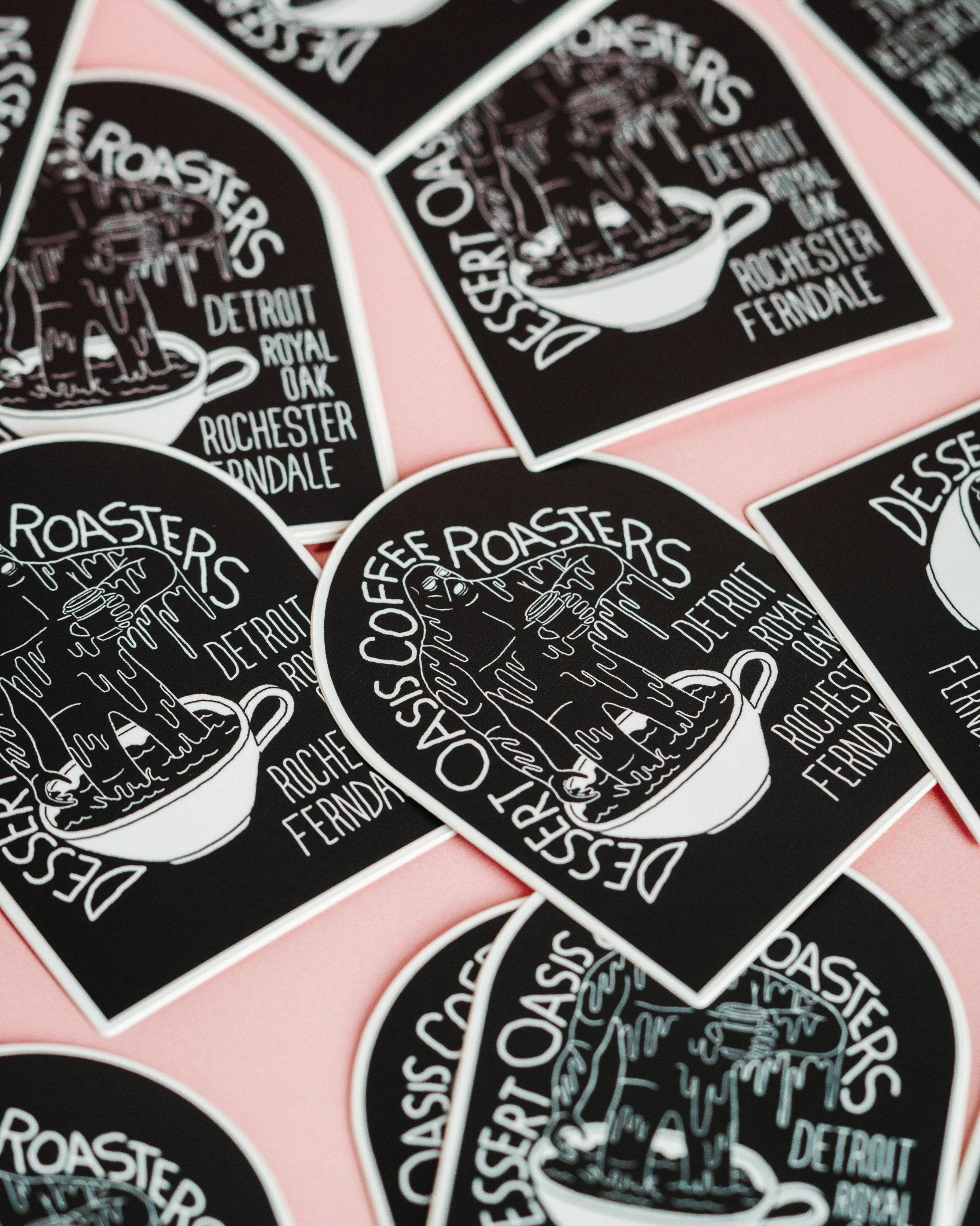 Essential DOCR Sticker Pack – Dessert Oasis Coffee Roasters