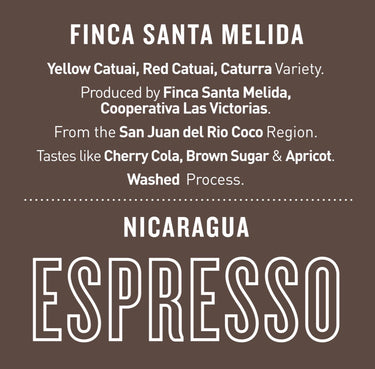 Nicaragua — Finca Santa Melida | Espresso - Dessert Oasis Coffee Roasters