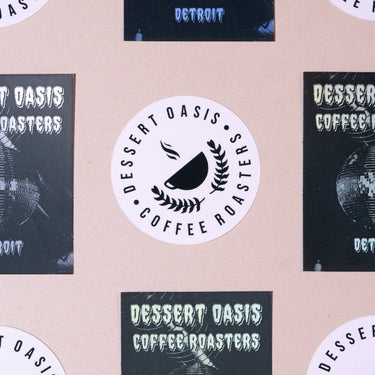 Pink Oasis Sticker - Dessert Oasis Coffee Roasters