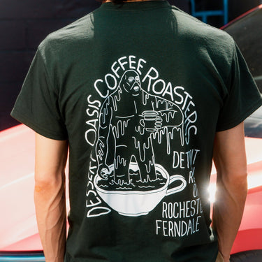 Swamp Monster Pocket T-Shirt - Dessert Oasis Coffee Roasters