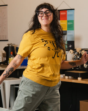 V60 On The Run t-shirt - Dessert Oasis Coffee Roasters