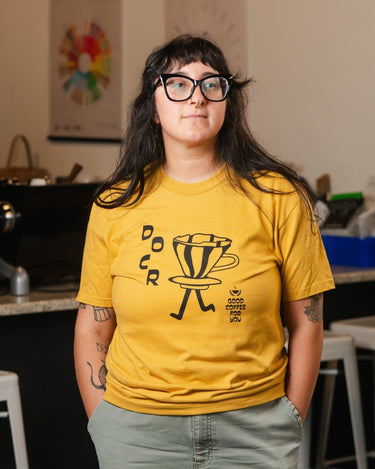 V60 On The Run t-shirt - Dessert Oasis Coffee Roasters